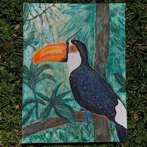 Acrylic Painting by me 🙈|| Toucan 🌴🦜||